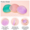 Resin Imitation Agate Color Palette & 430 Stainless Steel Double Head Spoon Palette Spatulas Stick Rod MRMJ-FG0001-14-4