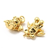 Rack Plating Brass Pendant Settings For Enamel KK-D026-03G-3