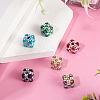 6Pcs 6 Colors Handmade Polymer Clay Rhinestone Beads RB-TA0001-31-5