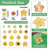 36Pcs 18 Styles Alloy Enamel Pendants ENAM-TA0004-07-4