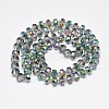 Electroplate Glass Beads Strands EGLA-Q083-8mm-D05-2
