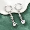 Brass Micro Pave Cubic Zirconia Hoop Dangle Earrings KK-CBA8324-07P-02-3