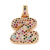 Brass Micro Pave Cubic Zirconia Pendants KK-C076-29Z-G02-1