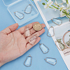 10Pcs Clear Glass Pendants GLAA-BC0001-37-3