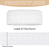 Cotton Flower Pattern Embroidery Lace Ribbon OCOR-WH0078-166-2