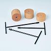 T Bar Iron & Wood Earring Displays Sets EDIS-WH0016-02-4