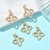 SHEGRACE Brass Micro Pave Clear Cubic Zirconia Pendants XGRQ3P903-637G-5