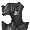 Bohemian Alloy Enamel & Synthetic Turquoise Dangle Earrings for Women EJEW-JE07341-2