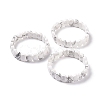 Natural Howlite Oval Beaded Stretch Bracelet G-E010-01Z-2