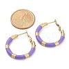PVD Vacuum Plating 201 Stainless Steel Enamel Hoop Earrings for Women EJEW-B016-33D-5