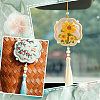 DIY Embroidery Flower Shape Sachet Pendant Decoration Kits DIY-WH0033-57B-5