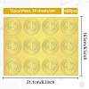 34 Sheets Self Adhesive Gold Foil Embossed Stickers DIY-WH0509-011-2