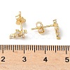925 Sterling Silver Clear Cubic Zirconia Stud Earrings EJEW-Q032-01B-G-5