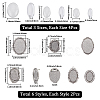DIY Oval Alloy Brooch Making Kits DIY-SC0028-86-2