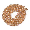 Transparent Electroplate Glass Beads Strands EGLA-N013-T8mm-B21-2