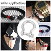 10Pcs 304 Stainless Steel D-Ring Anchor Shackle Clasps STAS-UN0039-91-6