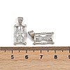 Brass Micro Pave Clear Cubic Zirconia Pendants KK-A269-40P-3