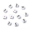 Letter Acrylic European Large Hole Beads X-OPDL-R050-10mm-E-2