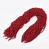 Opaque Solid Color Glass Beads Strands GLAA-S178-14C-02-3