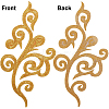 8 Pairs Ethnic Style Flower Pattern Computerized Embroidery Appliques PATC-GF0001-84B-7