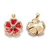 Real 18K Gold Plated Brass Micro Pave Clear Cubic Zirconia Beads Pendants ZIRC-M114-32G-E-2