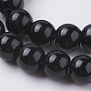 Synthetic Black Stone Beads Strands X-G-G088-8mm-3