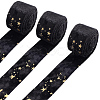 3M Double Sided Star Gold Stamping Flannelette Ribbons for Sewing Craft SRIB-GF0001-55C-1