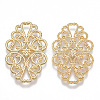 Brass Filigree Joiners Links KK-T038-85G-1