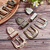 WADORN 6 Sets 3 Colors Belt Alloy Buckle Sets FIND-WR0011-10-4