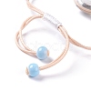 Handmade Dry Pressed Flower Link Bracelet for Girl Women BJEW-C004-01G-3