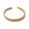 Braided 304 Stainless Steel Cuff Bangles for Women BJEW-A067-08G-4