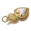 Golden Tone Brass Enamel Pendants X-KK-K750-01G-E-3