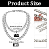 2Pcs 2 Styles Zinc Alloy Pave Square/Heart Clear Glass Tennis Necklaces for Womem NJEW-SP0001-08PS-2