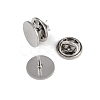 304 Stainless Steel Butterfly Clutches Pin Backs STAS-P262-03P-05-2