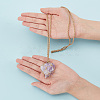 Natural Amethyst Irregular Nugget Pendant Necklace NJEW-AB00004-3