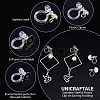 32Pcs 4 Style 304 Stainless Steel & Plastic Clip-on Earring Findings STAS-UN0037-98-4