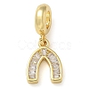 Rack Plating Brass Cubic Zirconia Pendants KK-K392-12G-1