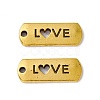 Tibetan Style Alloy Rectangle with Word Love Pendants TIBEP-Q043-069AG-RS-2
