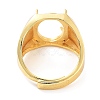 Rack Plating Oval Brass Micro Pave Cubic Zirconia Wide Adjustable Ring Components KK-Q819-13G-3