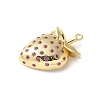 Brass Micro Pave Cubic Zirconia Pendants KK-P290-39G-2
