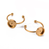 201 Stainless Steel Cuff Pad Ring Settings X-STAS-S080-042C-G-5