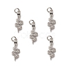 Brass Micro Pave Cubic Zirconia Pendants KK-E068-VB311-4