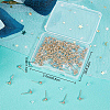 100Pcs Iron Ball Stud Earring Post STAS-BBC0001-79-5