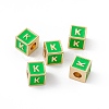 Rack Plating Brass Enamel Beads KK-B060-04G-02K-3