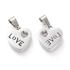 Non-Tarnish Valentine's Day 304 Stainless Steel Charms STAS-F253-10P-2
