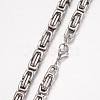 Tarnish Resistant 201 Stainless Steel Byzantine Chain Bracelets BJEW-K134-01P-6mm-2