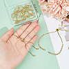 8Pcs 4 Style Brass Box Chain Slider Bracelet Makings KK-BBC0012-42-3