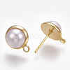 Brass Stud Earring Findings KK-T038-287G-1