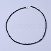 Natural Black Spinel Beaded Necklaces NJEW-K114-C-A20-1