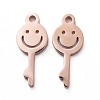 PVD Vacuum Plating 304 Stainless Steel Charms LS-STAS-G215-07RG-1